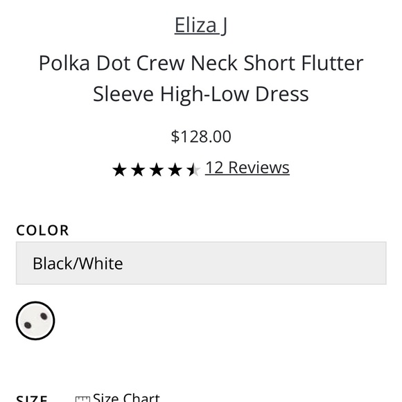 ✨Eliza J hi lo polka dot midi dress size 4 - Picture 8 of 13